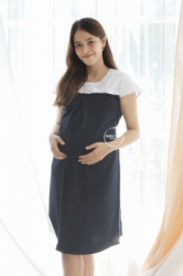 MAMA HAMIL Baju Hamil Dress Hamil Menyusui White Simple Modis Broklat Tasya Dress   DRO 868 7  large